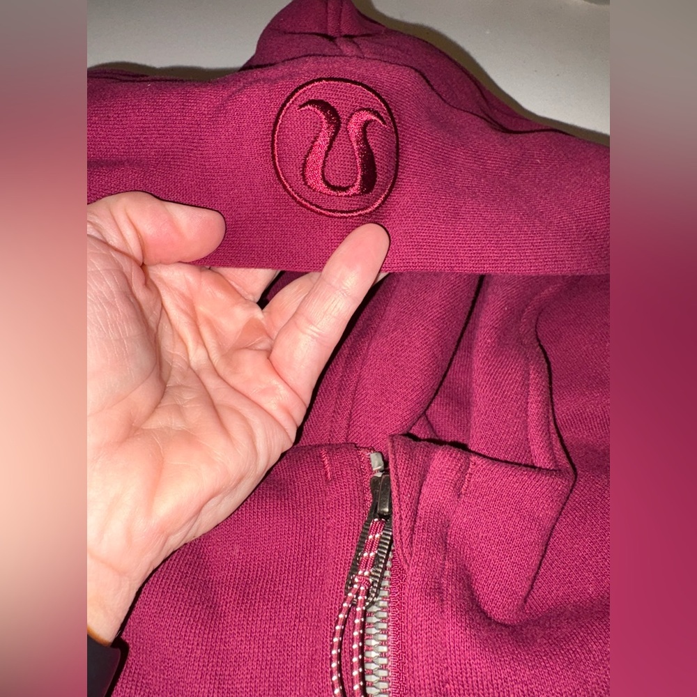 Lululemon Overized cropped scuba full zip XS/S pomegranate - Picture 7 of 10